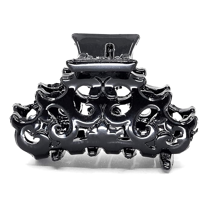 Camila Paris CP2391/2 Set of 2 French Hair Clip for Women, Small Black Antique, Girls Hair Claw Clips Jaw Fashion Durable and Styling Hair Accessories for Women, Made in France
