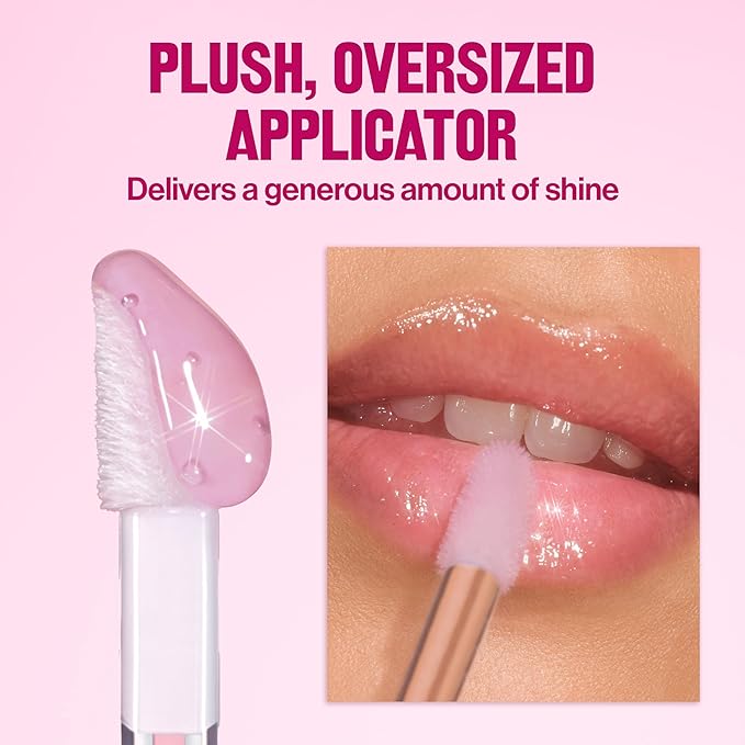 REVLON Super Lustrous Glimmer Lip Oil, Moisturizing & Tinted, Shiny Finish, Made with Plant-Based Squalane, 002 Miss Coral, 0.13 fl oz