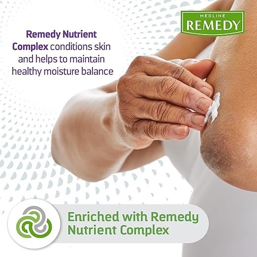 Medline Remedy Clinical Skin Cream, Nourishing Formula for Dry Skin, 32 oz. Pump Bottle