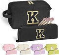 YOOLIFE Initial Travel Makeup Bag Cosmetic Bag - Teen Girl Gifts Trendy Stuff Friend Birthday Gifts for Women Teen Girl Kids