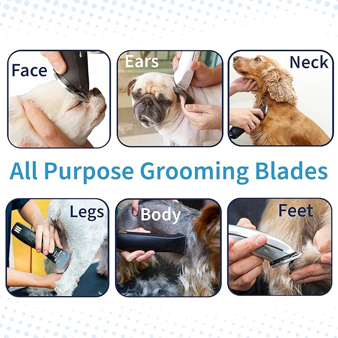 Detachable A Series Wide 7fw Blades for Dog Grooming Full Tooth Cuts Length 1/8" - 3.2mm Japanese Carbon Steel 7fw Dog Grooming Blade Supplies| 7fw Dog Clipper (Compatible A5 Series(B7FW)