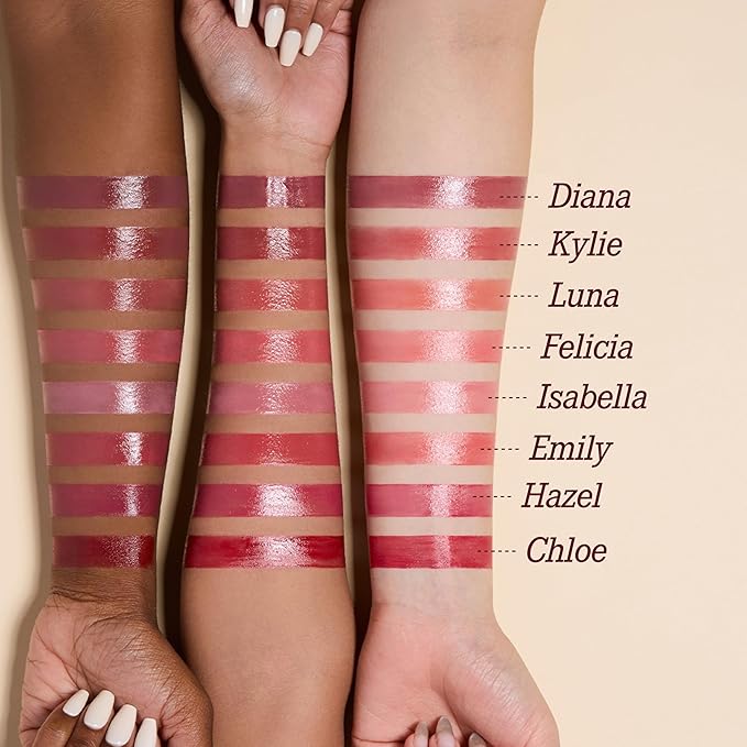 DEARDAHLIA Lip Paradise Sensual Lip Glow (Chloe) - Weightless Hydrating Vegan Lipstick with Glossy Finish, Natural Radiant Glow & Shea Butter Nourishment. 0.11 oz