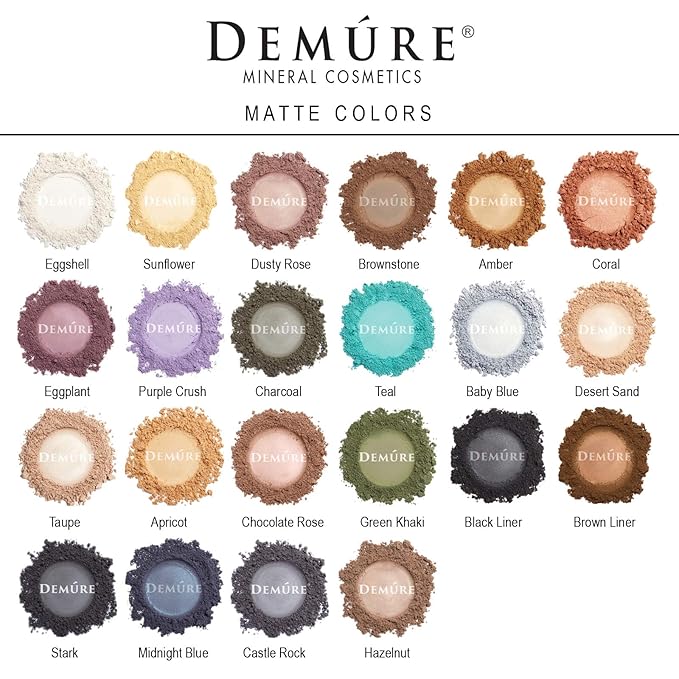 Demure Mineral Make Up Eye Shadow (Castle Rock), Matte Eyeshadow, Loose Powder, Eye Makeup, Professional Makeup