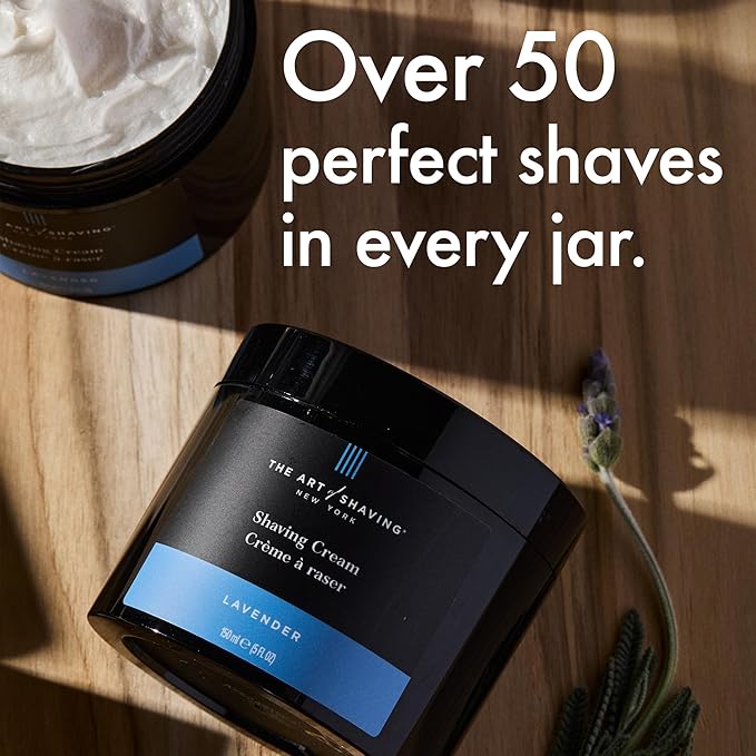 The Art of Shaving Lavender Shaving Cream for Men - Beard Care, Protects Against Irritation and Razor Burn, Clinically Tested for Sensitive Skin, 5 Fl Oz (Pack of 1)