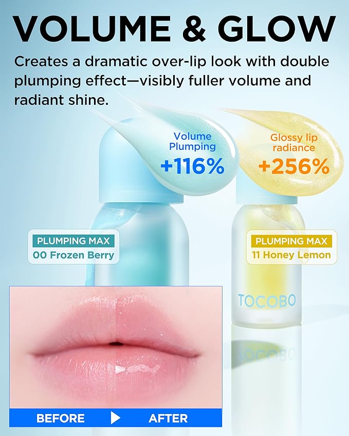 TOCOBO Juicy Berry Plumping Lip Oil 05 Rosy Girl – Korean Vegan Hydrating Lip Oil with Plant Oils for High Shine Gloss - Non Sticky Formula for All Skin Tones, 0.12 fl.oz.