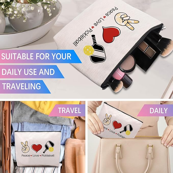 Ball Gifts for Women Ball Player Makeup Bag, Gifts for Ball Lover Makeup Zipper Pouch Bag, Ball Lover Accessories Gift For Women