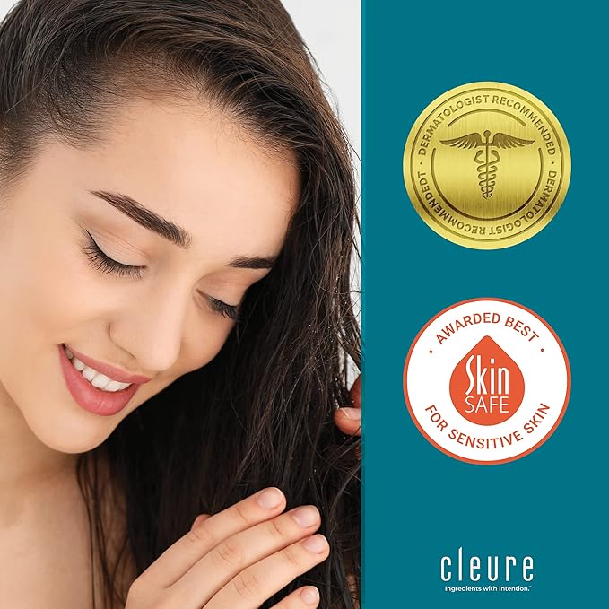 Cleure Lightweight Hair Styling Gel - Hypoallergenic, Fragrance Free for Edge Control to Tame Frizz with Medium Hold (8 fl oz, Pack of 1)