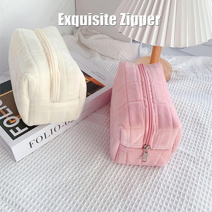 Makeup Bag Small Cosmetic Pouch for Purse Women Girls Y2k Checkered Make Up Bags