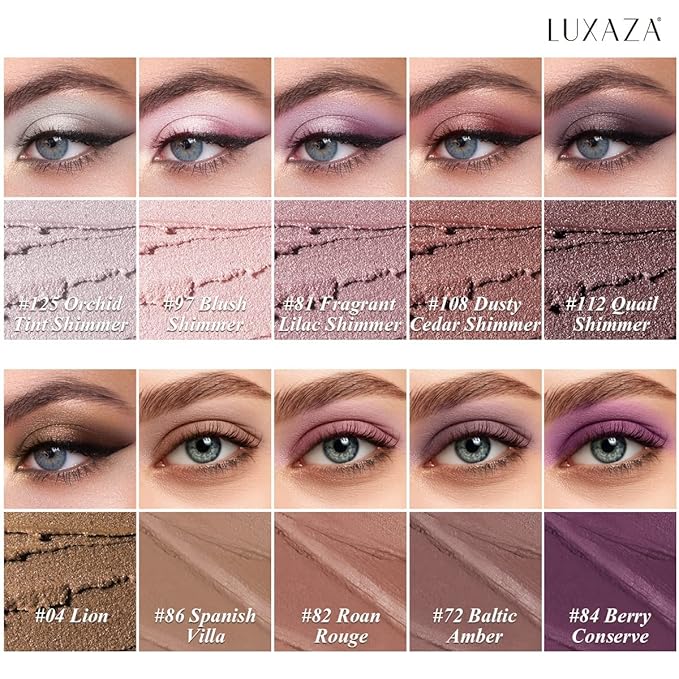 10PCS Eyeshadow Stick, Shimmer And Matte Brown Metallic Cream Eyeshadow Pencil Crayon with Smudge-proof & Waterproof, Eye Brightener Stick, Ideal Gift for Women - Cocoa Crush