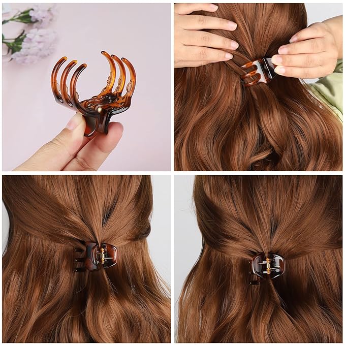 6 Pieces Hair Claw Clips, Morhom 1.3 Inch Jaw Clips for Thick or Medium Hair