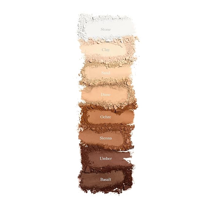 Ogee Sculpted Skin-Perfecting Makeup Setting Powder - Clay - FULL SET (Case & Refill) - Lightweight Powder Foundation Made with 70% Organic Ingredients