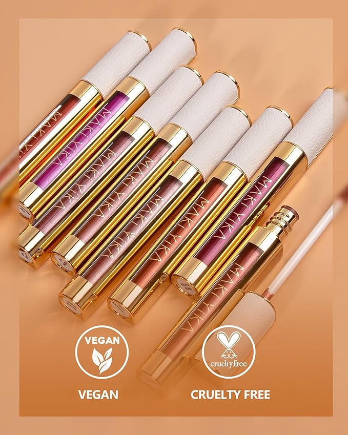 MAKI YIKA Blue Lipstick for Women Metallic Lipsticks Glitter Long Lasting Lipstick No Smudge No Transfer Liquid Pink Lip Gloss (BR015 Blue Storm)