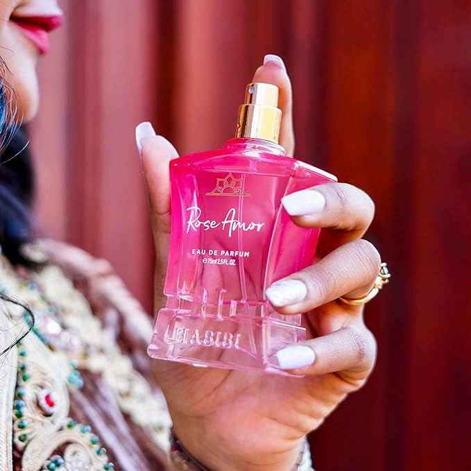 H HABIBI Rose Amor Arabian Perfume for Women – 2.5 oz (75ML) Long Lasting Women's Fragrance, Warm Spicy Floral Scent with White Pepper, Citrus & Amber Notes
