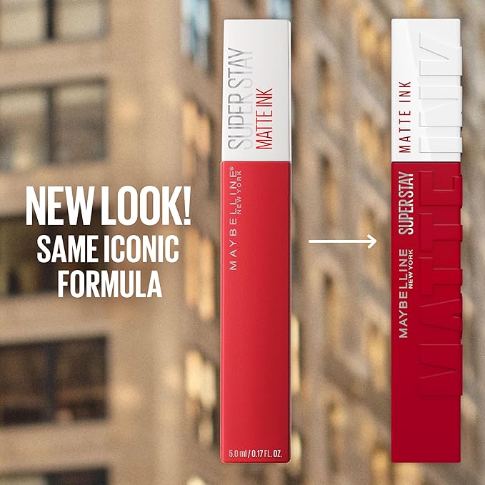 Maybelline Super Stay Matte Ink Liquid Lipstick Makeup, Long Lasting High Impact Color, Up to 16H Wear, Poet, Light Rosey Nude, 1 Count, Packaging May Vary