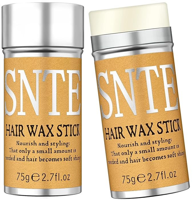 Samnyte Hair Wax Stick, 2PCS Wax Stick for Hair Slick Stick, Hair Wax Stick for Flyaways Hair Gel Stick Non-greasy Styling Cream for Fly Away & Frizz Hair