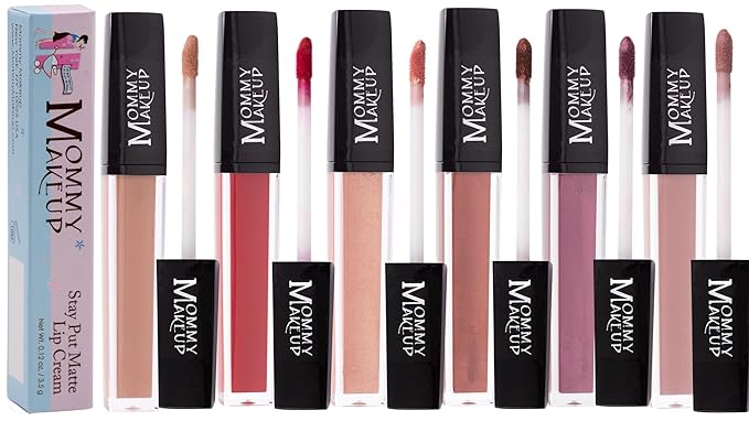 Mommy Makeup Stay Put Matte Lip Cream - Kiss-proof, Transfer-proof, Waterproof, Long Lasting Lipstick - Non-Drying Formula Infused with Vitamin E (Sienna)