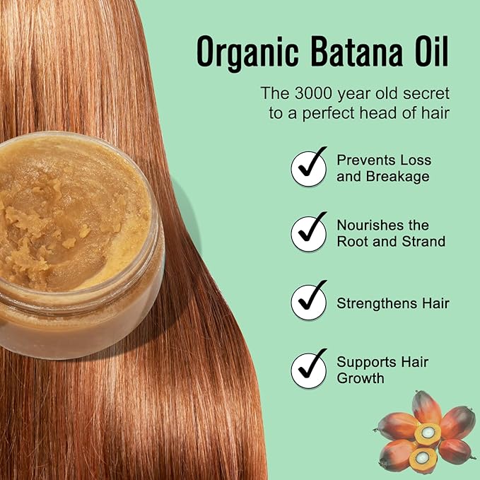 Divine Vitals Batana Oil for Hair Growth, Adds Texture & Shine, For Men and Women (2pcs)