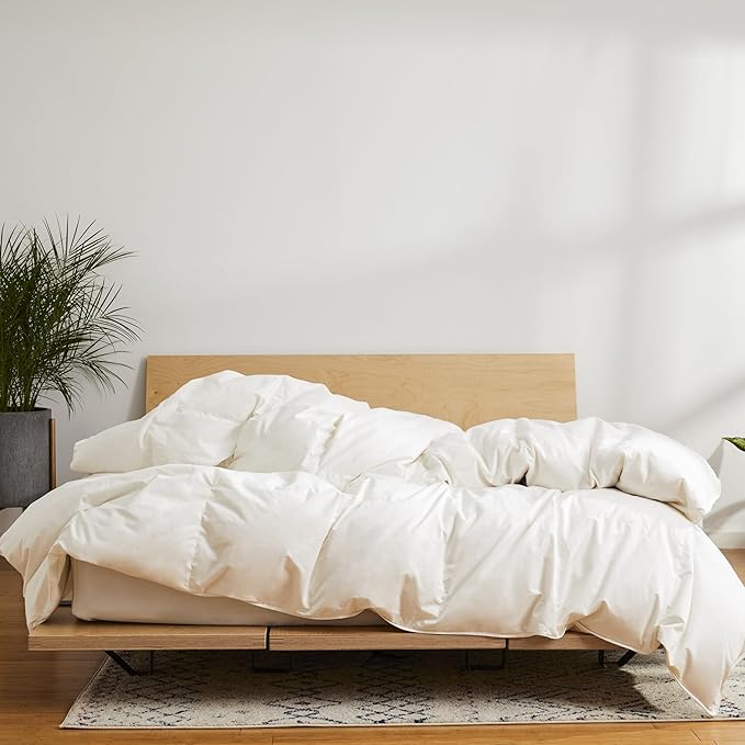 Brooklinen Ultra Warm Luxury Down Comforter, 100% Natural Canadian Duck Down Duvet Insert - 750 Fill Power, Baffle Box Construction, 100% Cotton Shell, Full/Queen Size Comforter