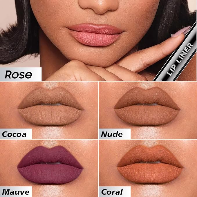 Lip Liner, Lip Liner Stain Peel off, Waterproof & Long Lasting Peel Lip Stain Non-Stick Cup, Enhancing Complexion & Nourishing for All Skin Types, Create A Natural Lip Color (Mauve, 1 Count)