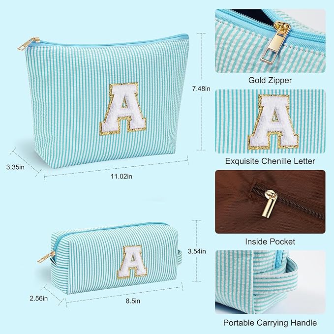 YOOLIFE Makeup Bag for Women - Personalized Makeup Pouch for Girlfriend Bridesmaid Wife | Travel Toiletry Bag for Her Mom | Skin Care Bag Birthday Gift for Sister Friend Mini Makeup Bag Sweet 16 Gifts