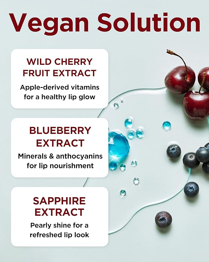 TOCOBO Juicy Berry Plumping Lip Oil 12 Cherry Ade – Korean Vegan Hydrating Lip Oil with Plant Oils for High Shine Gloss - Non Sticky Formula for All Skin Tones, 0.12 fl.oz.