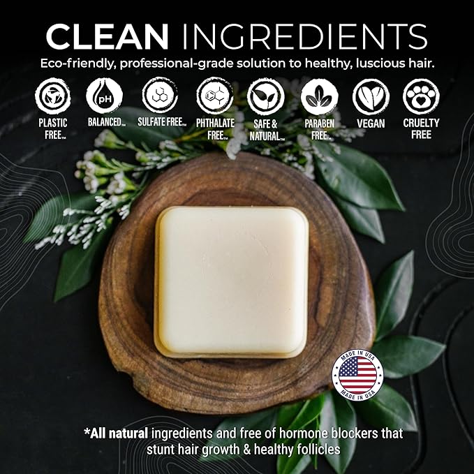 Viori Terrace Garden Conditioner Bar Made with Rice Water - Handcrafted All Natural Organic Conditioner