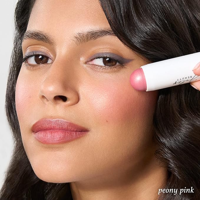 Julep Skip The Brush Cream to Powder Blush Stick - Peony Pink - Blendable and Buildable Color - 2-in-1 Blush and Lip Makeup Stick