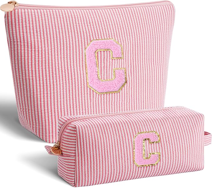 Customized Mothers Day Gifts - Birthday Gift for Mom,Gifts From Daughter,Mother in Law Gifts,Mama Gift Idea,Makeup Bag Set Cosmetic Bag - Peach,C