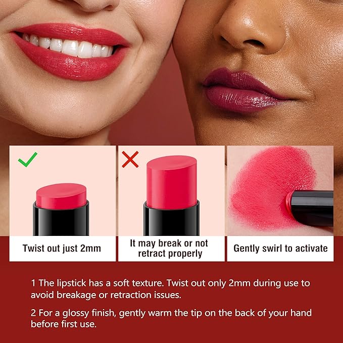 Cocoa Brown Moisturizing Lipstick — Nourishing Creamy Formula for Dry Lips, Lightweight Glossy Finish,Warm Chocolate Nude for Women (Cocoa Bliss)