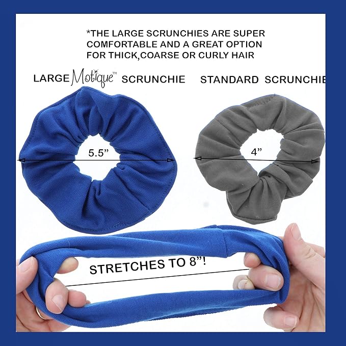 Large Solid Scrunchie - Set of 6 - Green