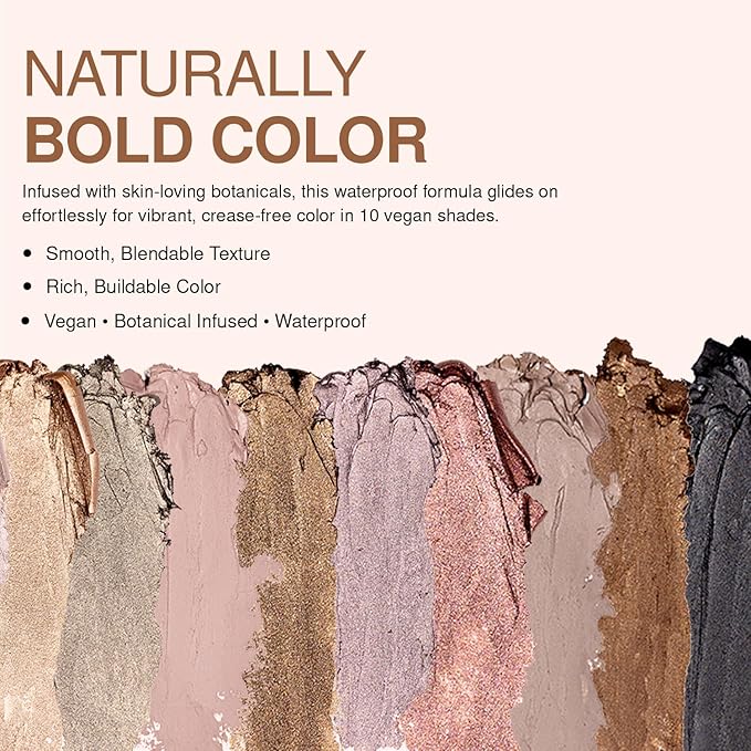 Palladio Waterproof Eyeshadow Stick with Blending Sponge, Long Lasting & Effortless Application, Smudge Free & Crease Proof Formula, Matte & Shimmer Shades, Buildable Eye Shadow (Matte Rose)