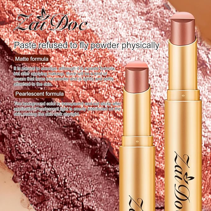 3 Color Eyeshadow Stick, Long Lasting & Waterproof Creamy Eye Shadow, with Vitamin E Makeup for Day & Night Look, caffeine orange, 1.13 Oz (caffeine orange)