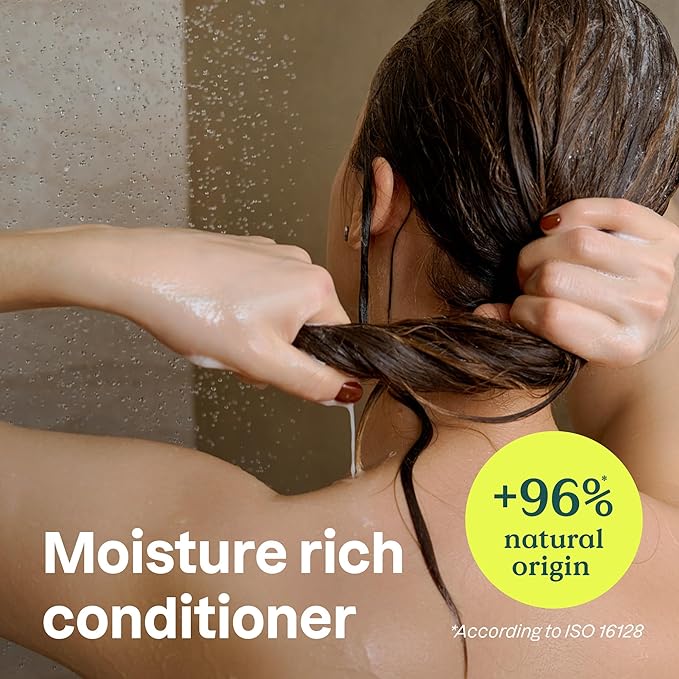 ATTITUDE Moisture Rich Hair Conditioner, For Dry and Damaged Hair, Naturally Derived Ingredients, Vegan Detangler, Dermatologiocally Tested, Quinoa and Jojoba, 8 Fl Oz