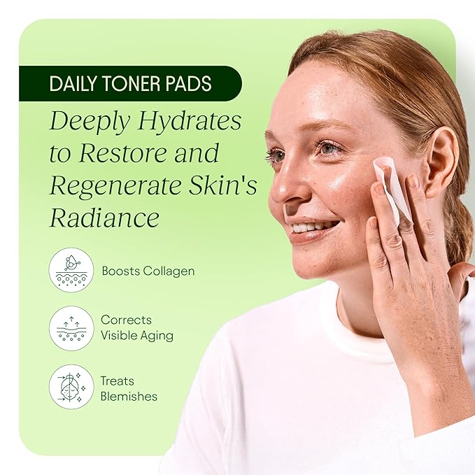 JiYu Toning Polish Pads - Korean Skincare for Dark Spots, Wrinkles & Dull Skin - Hydrating Facial Treatment with Snail Mucin, Niacinamide, Peptides & Centella - 100 Count