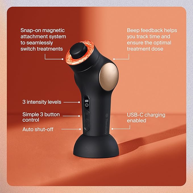 TheraFace Therabody TheraFace PRO - Microcurrent Facial Device, 8-in-1 Compact Face Massager&Facial Sculpting Tool with Light Therapy for Skin Tightening, Anti Wrinkle, Anti Aging & Skin Care (Black)