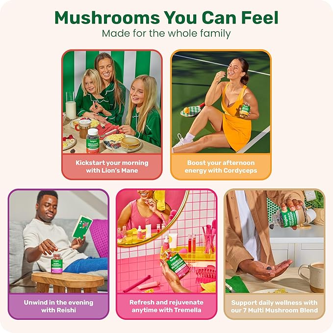 Fungies Tremella Mushroom Gummies, Mixed Strawberry & Lemon Flavor - Mushroom Herbal Supplement Gummy for Adults Supports Collagen Synthesis, Healthy Skin & Healthy Aging - Beauty Gummies 60 Servings