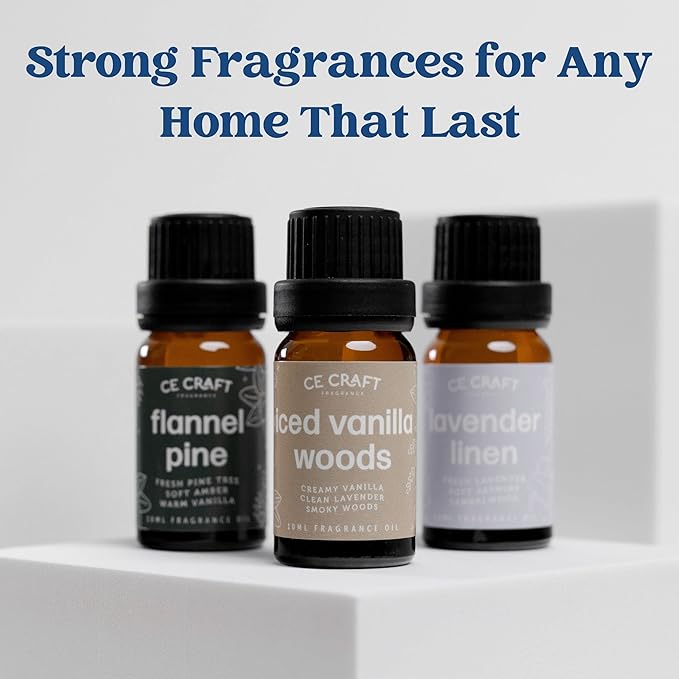 CANDECraftCo Premium Fragrance Oil – Diffuser Oils Fragrances Scented for Home, Candle Soap Making Supplies, Aromatherapy Blends for House (0.34 Fl Oz) (4-Pack, Bourbon Vanilla)