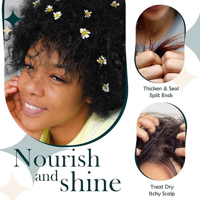 USDA Certified Organic 8 in 1 Natural Hair Growth Serum & Strengthening Oil with Rosemary, Castor, 100% Vegan Jojoba, Coconut, Grape Seed, Ginger & Scalp DHT Blocker Peppermint Oil -2 FL