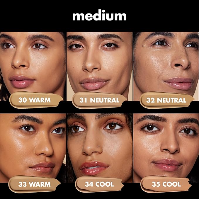 e.l.f. Soft Glam Foundation, Medium Coverage, Long-Lasting & Buildable Foundation For A Smooth, Satin Finish, Vegan & Cruelty-Free, 33 Medium Warm