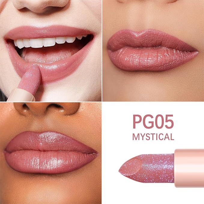 Oulac Moisturizing Pink Lipstick Set - 2PCS Vegan Tinted Lip Balm with Nourishing & Hydrating Formula for Soft, Radiant Lips, PG03+PG05