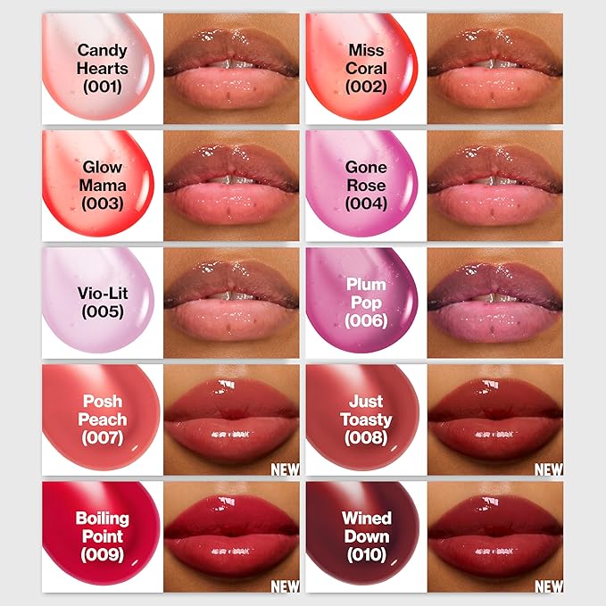 REVLON Super Lustrous Glimmer Lip Oil, Moisturizing & Tinted, Shiny Finish, Made with Plant-Based Squalane, 005 Vio-lit, 0.13 fl oz