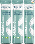 Cliganic Organic Cotton Rounds (300 Count) Makeup Remover Pads, Hypoallergenic, Lint-Free | 100% Pure Cotton (Packaging May Vary)