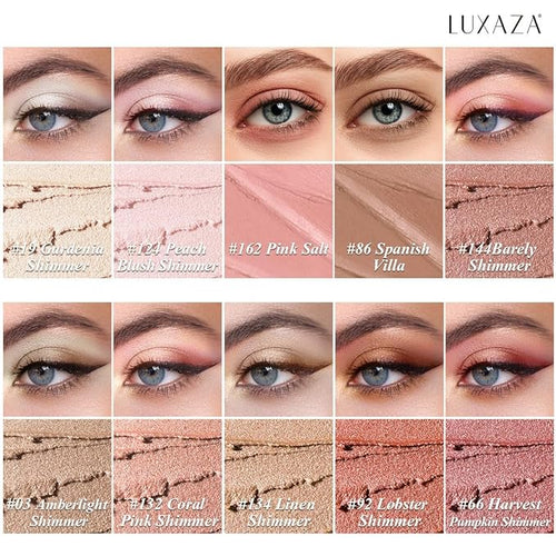 10PCS Eyeshadow Stick,Shimmer And Matte Brown Metallic Cream Eyeshadow Pencil Crayon with Smudge-proof & Waterproof, Eye Brightener Stick, Ideal Gift for Women - C2 Stellar Pink Quartz