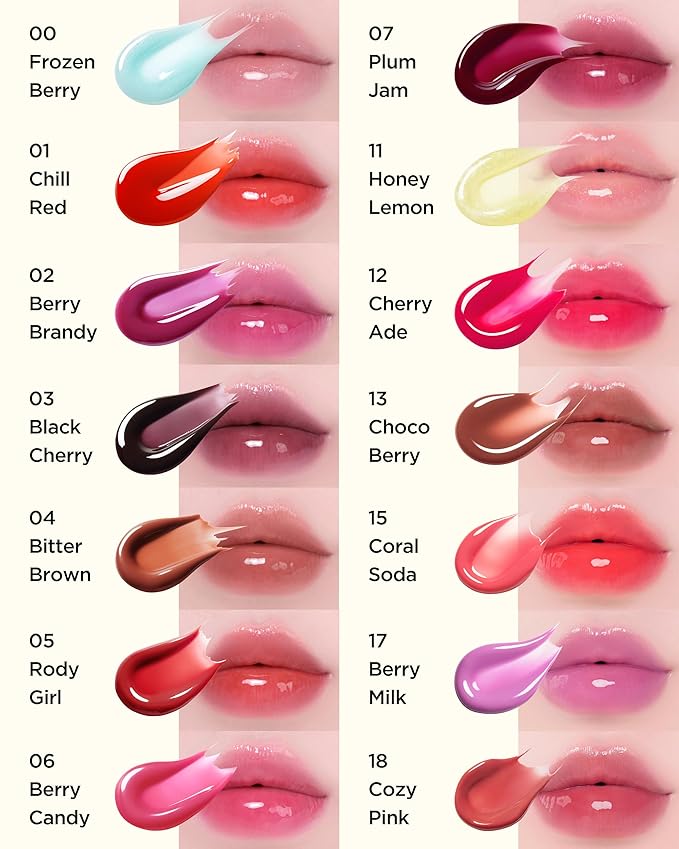 TOCOBO Juicy Berry Plumping Lip Oil 07 Plum Jam – Korean Vegan Hydrating Lip Oil with Plant Oils for High Shine Gloss - Non Sticky Formula for All Skin Tones, 0.12 fl.oz.