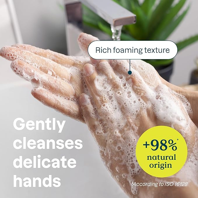 ATTITUDE Moisturizing Hand Soap for Sensitive Skin Enriched with Oat and Argan Oil, EWG Verified, Plant and Mineral-Based Ingredients, Vegan & Cruelty-free, 16 Fl Oz