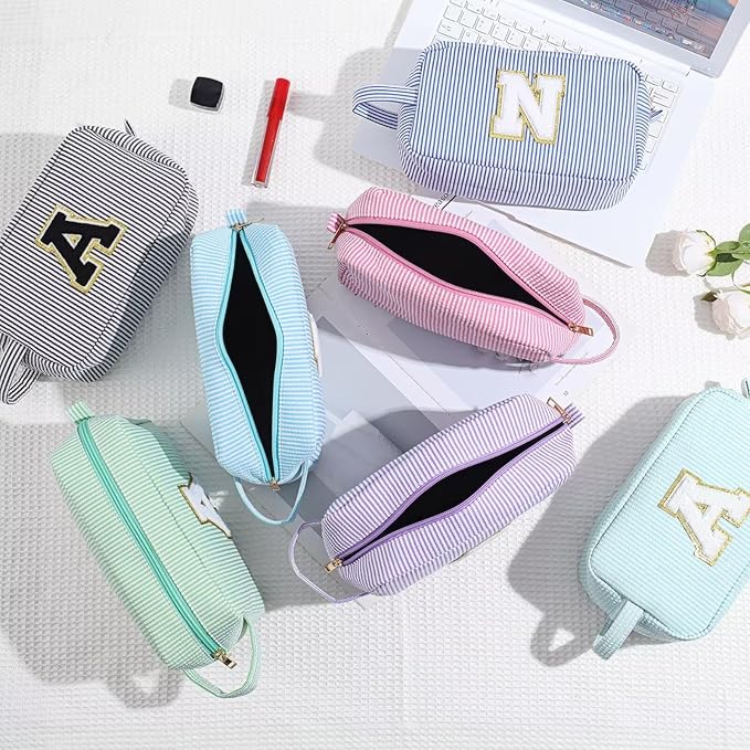 YOOLIFE Gifts for Sister - Birthday Gifts for Sister, Sister Gifts, Sisters Gifts from Sister, Sister In Law Gifts, Personalized Gifts Idea for Women Her, Travel Initial Purple Makeup Bags for Women D