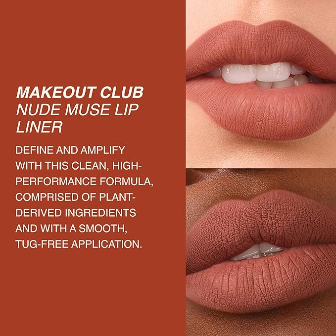 Freck Beauty MAKEOUT CLUB Nude Muse Lip Liner, Non Drying, Smooth Highly Pigmented Retractable Liner, Infused with Jojoba and Hyaluronic Acid, 01 - Warm Nude Beige