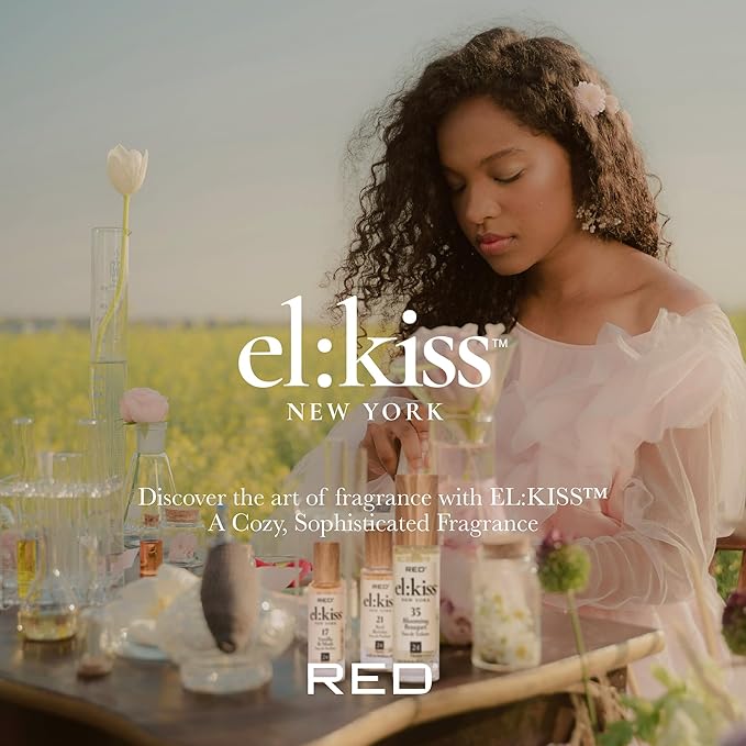 EL:KISS Roll On Perfume, Gorgeous Jasmine Inspired by Guc. Flora Eau de Parfum 12mL (.40 Fl Oz), Hydrating & Long-Lasting, Alcohol-Free & Mineral Oil-Free, Infused With Jojoba, Argan & Coconut Oil