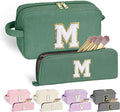 YOOLIFE Initial Travel Makeup Bag Cosmetic Bag - Teen Girl Gifts Trendy Stuff Friend Birthday Gifts for Women Teen Girl Kids
