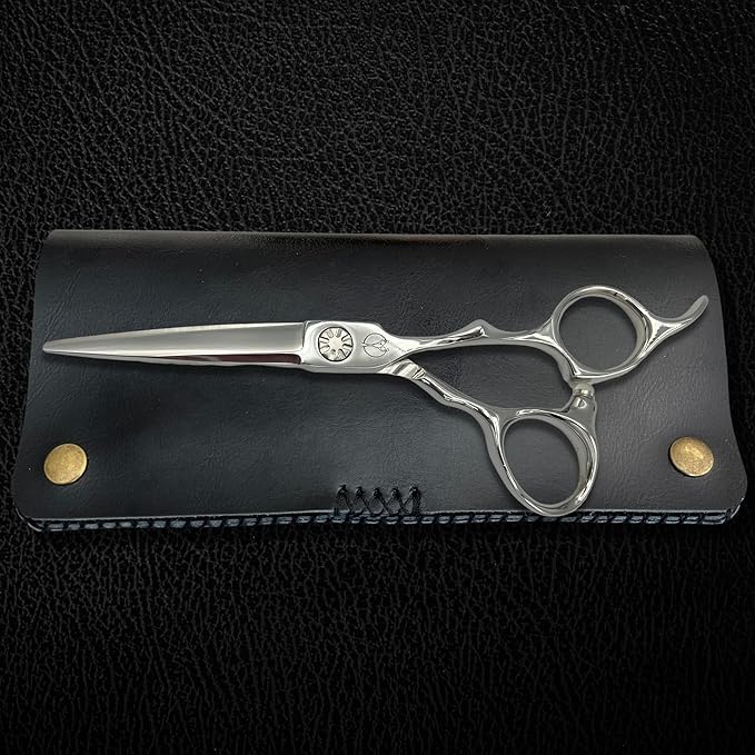 Set of Professional Hair Cutting Scissors in VG-10 Japan Steel - Includes Hair Cutting Scissors, Thinning Shears and Leather Case - Heritage for Pro's (5.5 Inch)